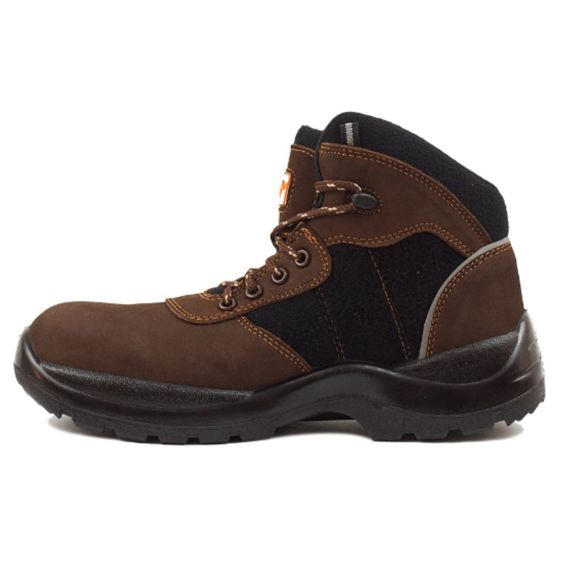 NEW MENS SAFETY WORK BOOTS- IMPACT & SLIP RESISTANT, WATERPROOF | BROWN SIZE 9.5 - Picture 7 of 10